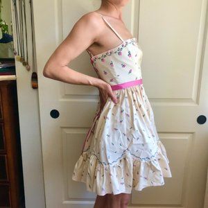 Betsey Johnson Silk Cream Floral Mini